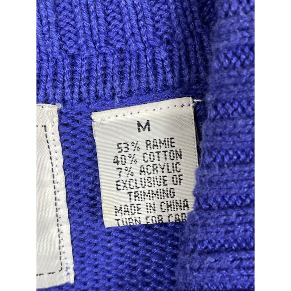 Vintage Storybook Womens Knit Snowman Cardigan Sweater Size M *Flaw - Picture 5 of 16